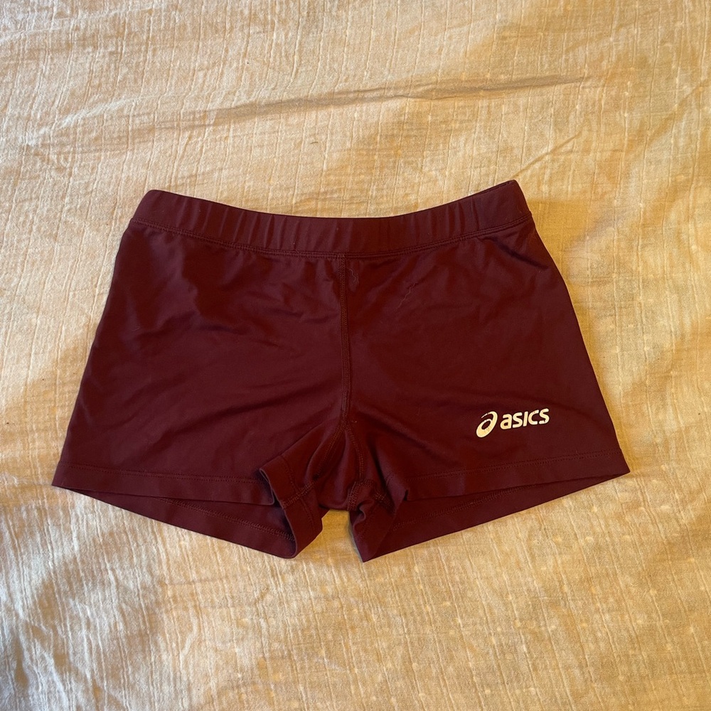 Asics Women's Maroon Compression Shorts